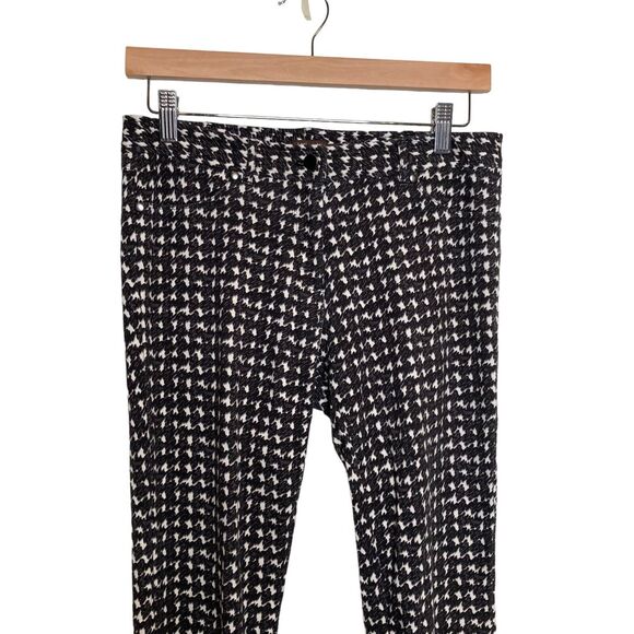 J. McLaughlin Becca Printed Pants Women’s Leggings Size 2 Black GEO Stretching - Picture 3 of 11